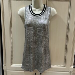 Nordstrom Trouvé Silver Metallic Racerback Tank Sz Small